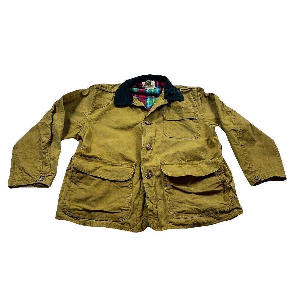 Vintage AMERICAN FIELD Hunting Jacket Mens Canvas Brown Chore mfg. 1950's 60’s